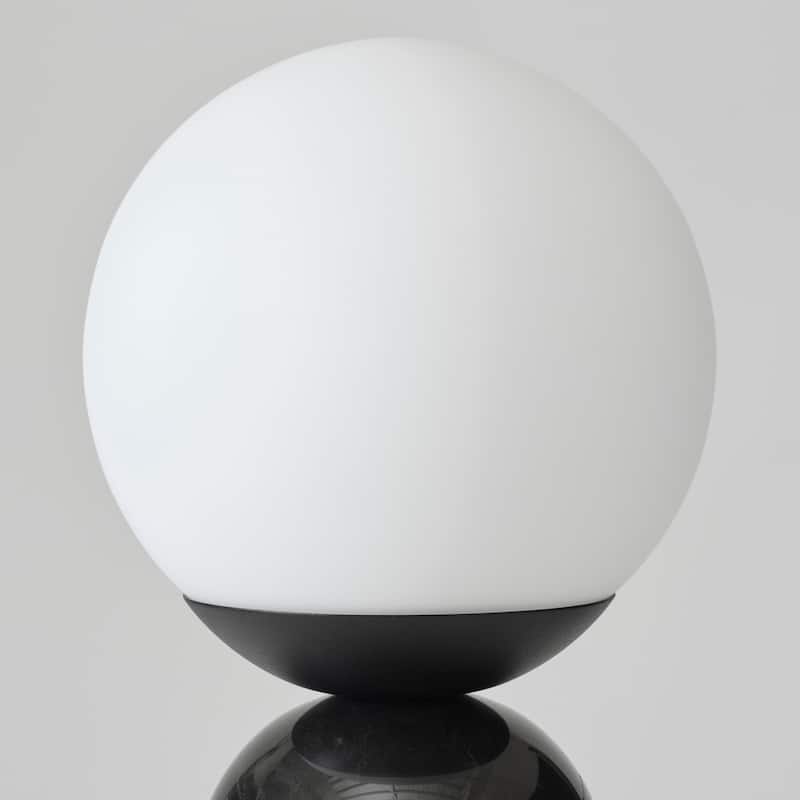 Brightech Mila 9.85 in. Classic Black Mid-Century Modern Integrated LED Bedside Table Lamp with Built-In 3-Way Dimmer (2-Pack)