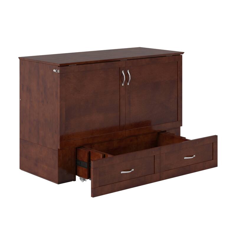 Hamilton Murphy Bed Chest with Storage Drawer and Built-In Charger