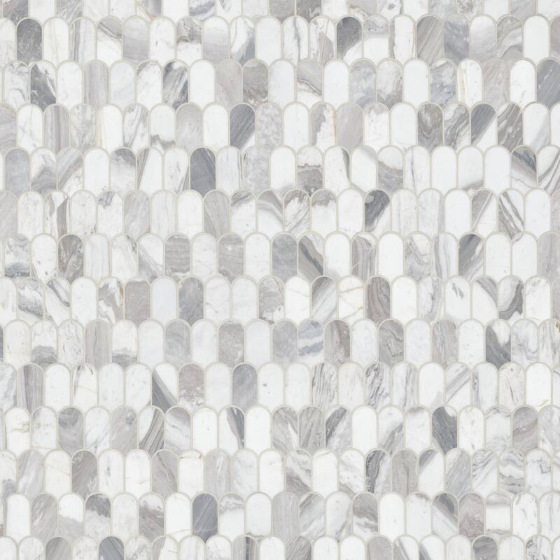Ackland AKM-S-2X3SCP-CA 12" x 12" Marble Wave Floor and Wall Mosaic - Linarra - Linarra