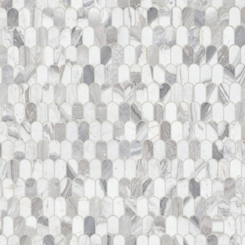 Ackland AKM-S-2X3SCP-CA 12" x 12" Marble Wave Floor and Wall Mosaic - Linarra