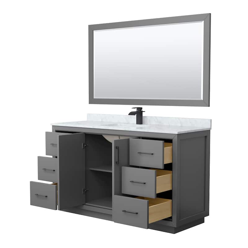 Wyndham Collection WCF1111-60S-NAT-M58 Icon 60" Free Standing Single