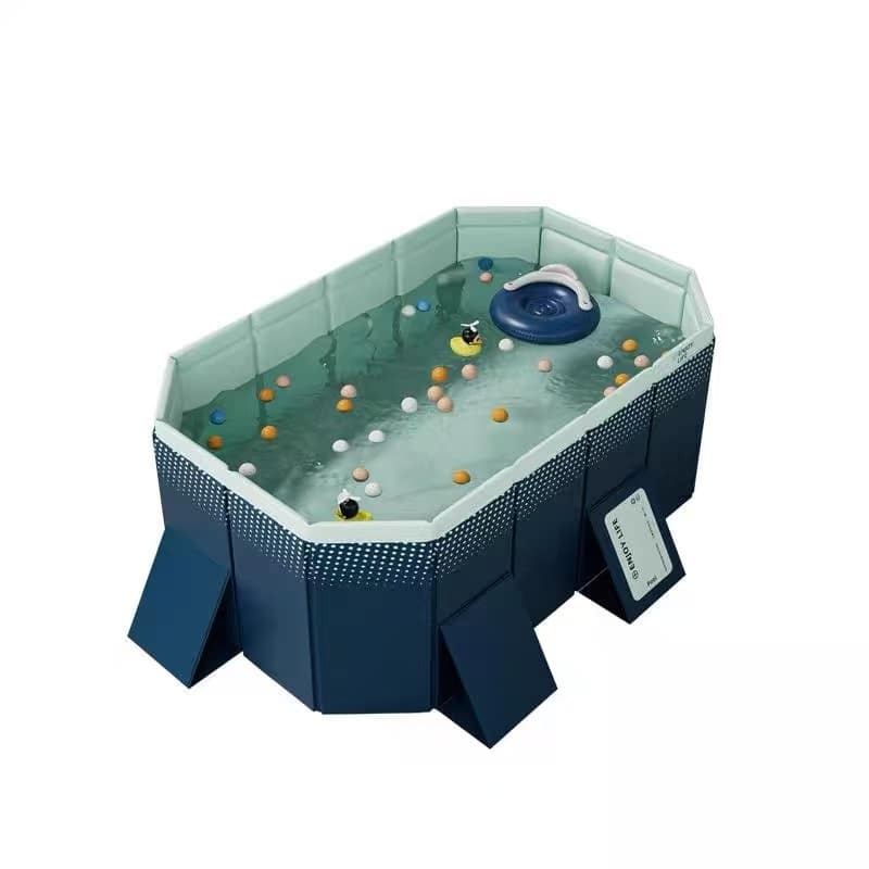 PVC Folding Pool Non-Inflatable for Outdoor Patio Beach Garden