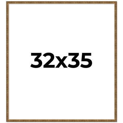 32x35 Frame Gold Solid Wood Picture Frame - Complete Modern Photo