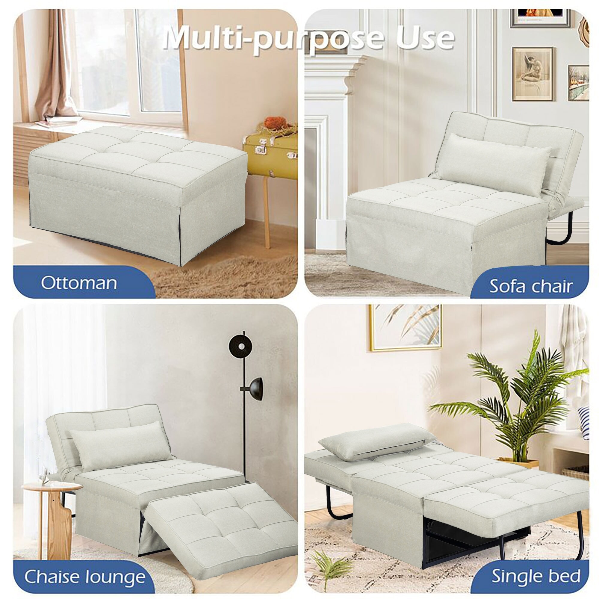Single Futon Sofa Bed  Sofa bed mattress, Single sofa bed, Futon chair
