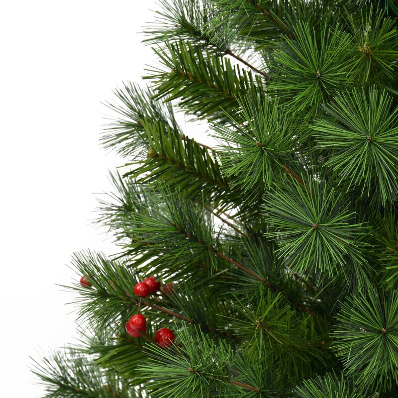 Puleo International Set of 2 Artificial Battery-Operated Pre-Lit Potted Adorned Trees