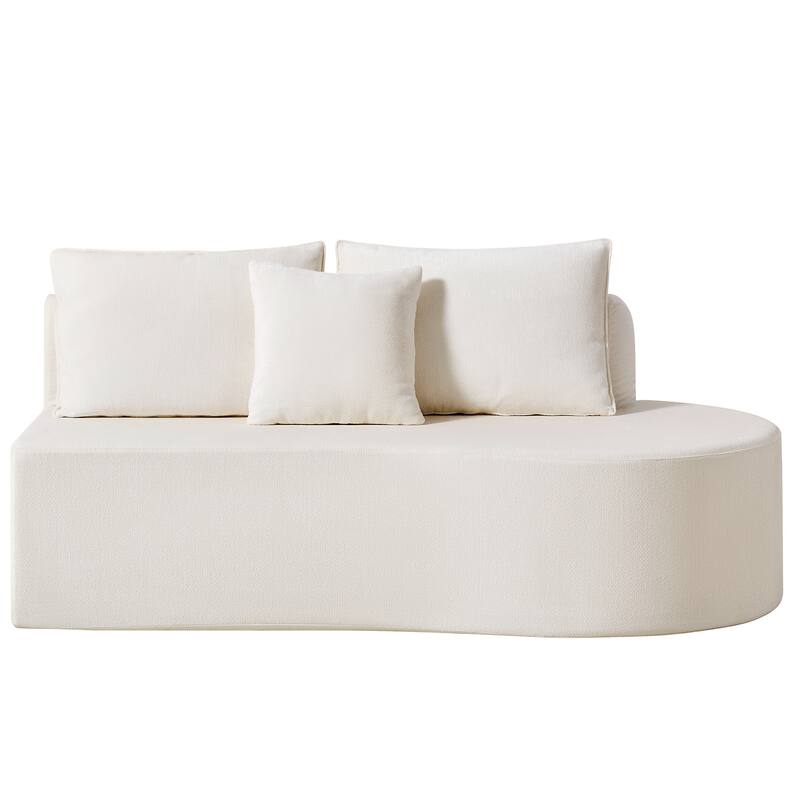 Christopher Knight Home - Curved Modular 138.6" Upholstered Sectional Sofa