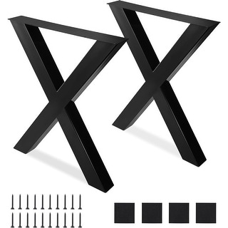 Heavy Duty X Frame Table Legs Industrial Country Style Black - Bed Bath ...