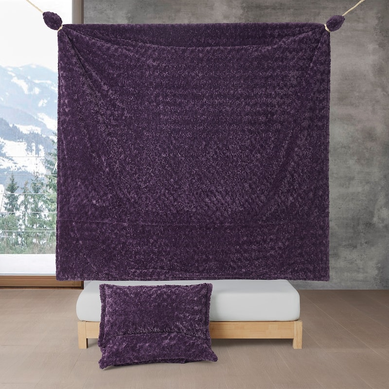 Wriggle With It - Coma Inducer® Oversized Comforter Set - Darkest Possible Purple