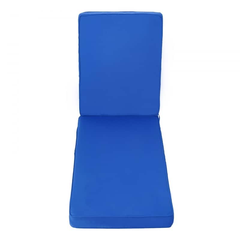 Patio Chaise Lounge Cushion with High Resilience Foam and Fade Resistant Ties for Outdoor - 72.04 x 21 x 2.95 in
