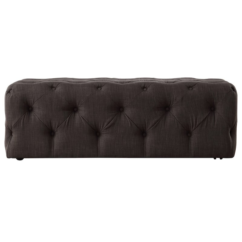 Knightsbridge Rectangular Tufted Ottoman with Casters by iNSPIRE Q Artisan