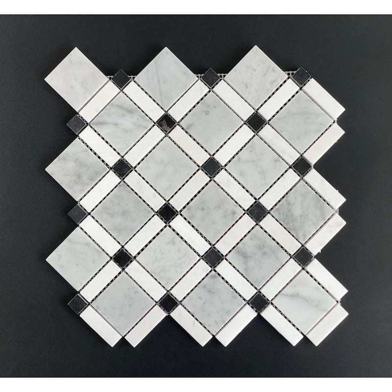 Marble Pinwheel Wall and Floor Mosaic Tiles - Case (10 Sheets)