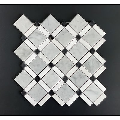 Marble Pinwheel Wall and Floor Mosaic Tiles - Case (10 Sheets)