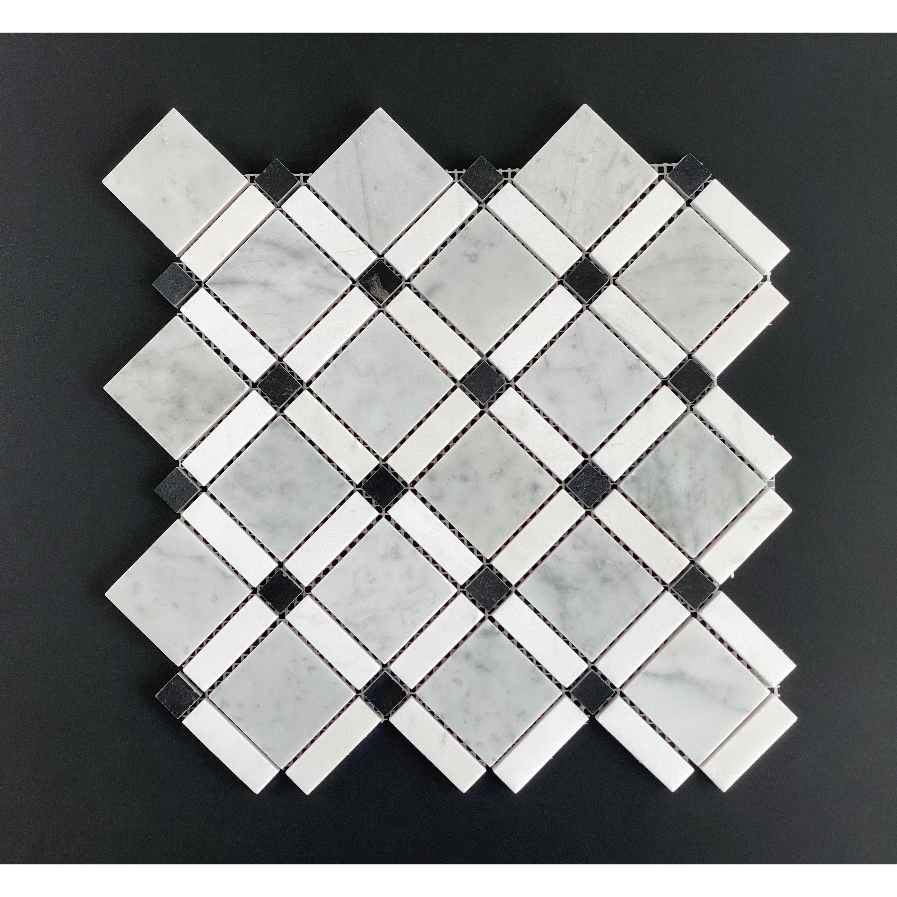 Marble Pinwheel Wall and Floor Mosaic Tiles - Case (10 Sheets)