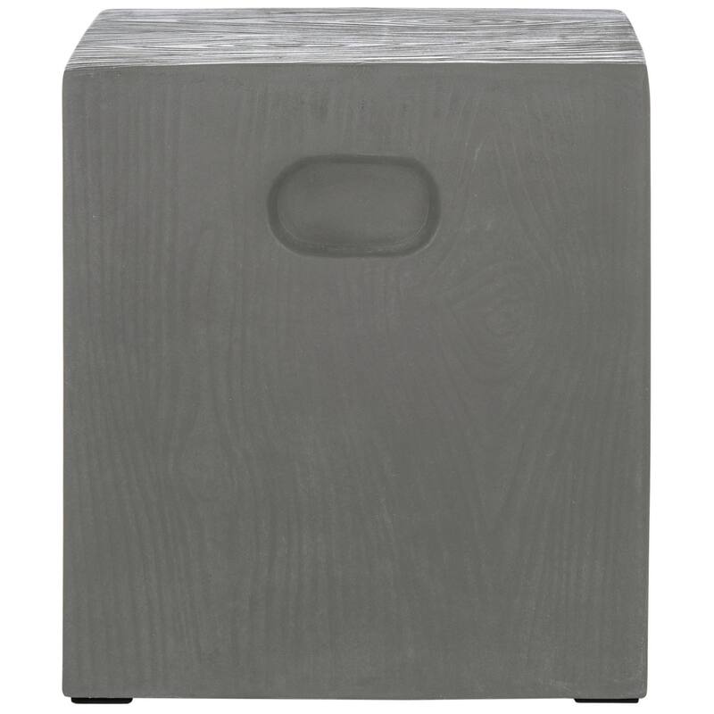 SAFAVIEH Mahin Cube Concrete Indoor/ Outdoor Accent Table (Dark Grey) - 14.9"x14.9"x16.5" - 15Wx15Dx17H