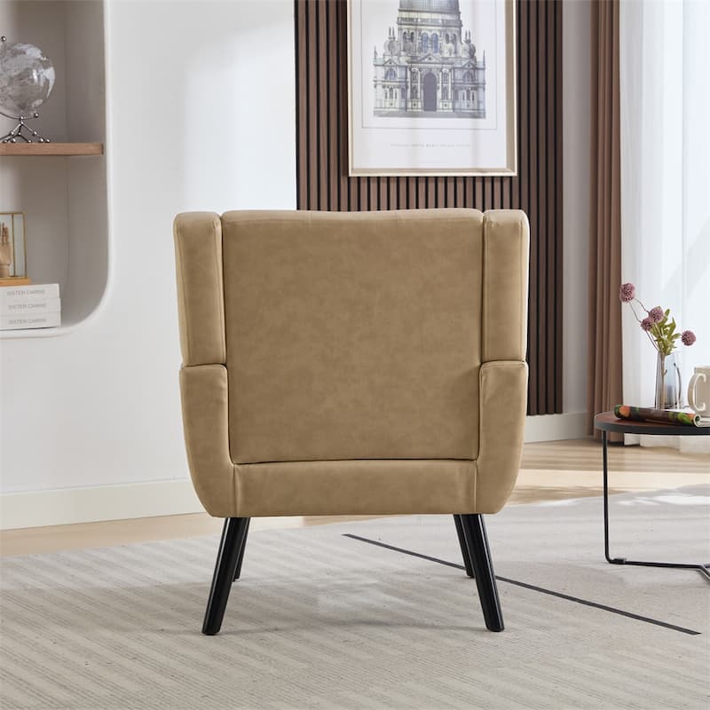 Modern Soft Ergonomics Accent Chair with Black Legs For Indoor Home