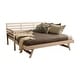 preview thumbnail 2 of 13, Solid Wood Daybed Frame with Twin Pop-Up Trundle Bed