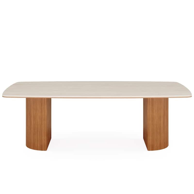 Large Dining Table with Double Pedestal for Dining Room