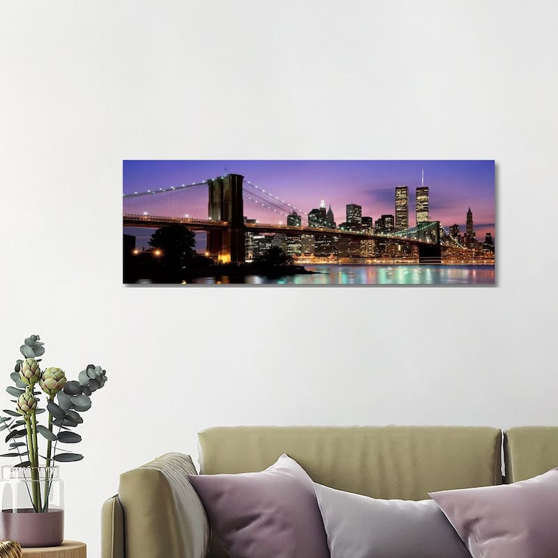 iCanvas "Brooklyn Bridge New York NY USA" by Panoramic Images Canvas Print - 16x48x1.5
