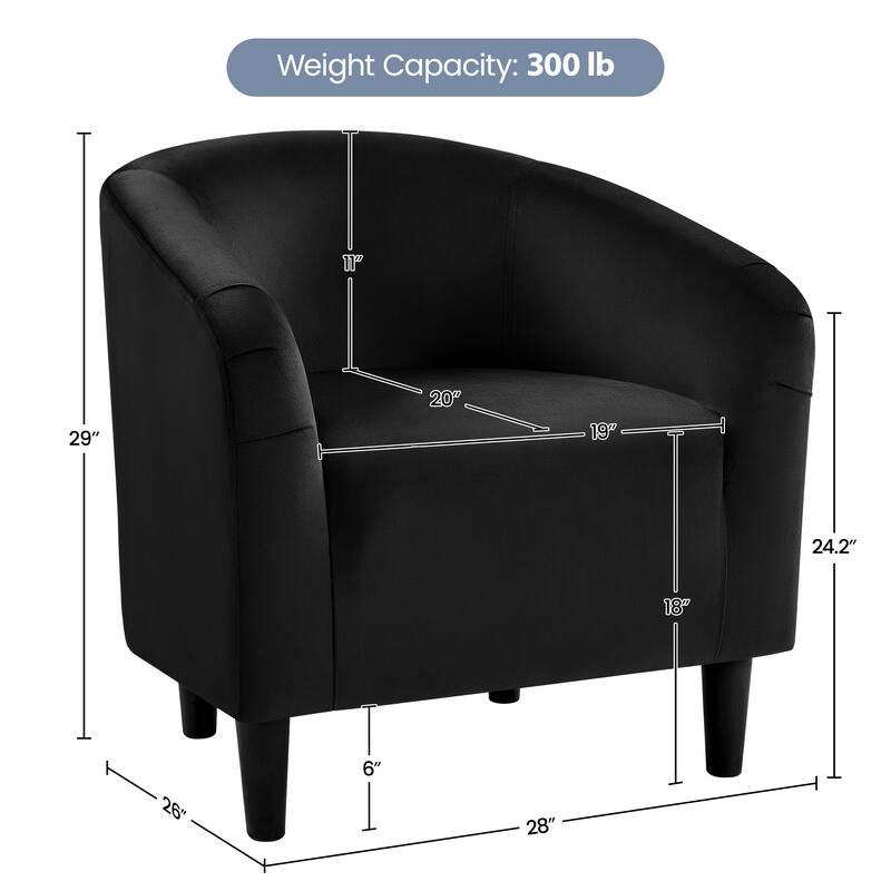 Yaheetech Club Chair Accent Arm Contemporary Style