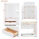 preview thumbnail 29 of 78, Twin/Full Size Loft Bed with Bulit-in Desk and Wardrobes, Solid Wood Kids Loft Bedframe with 4 Drawers and Storage Shelves