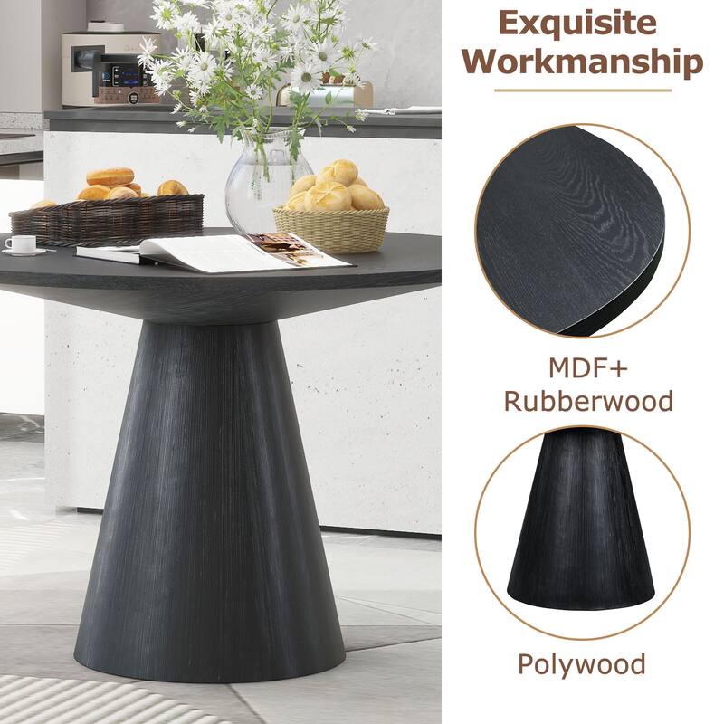 Retro Round Dining Table Minimalist Elegant Table