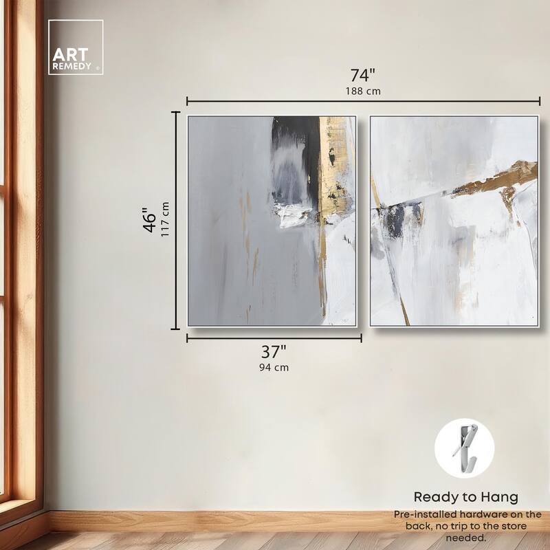 Cracks of Creation I Canvas Set of 2 by Art Remedy