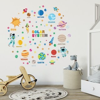 Walplus Educational Solar System Adventure Kids Art Wall Sticker Decal