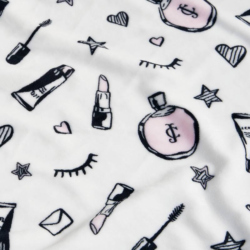 Juicy Couture 50"x70" Plush Kids Throw Blankets