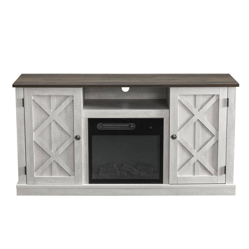 54 in. TV Stand Console for TVs up to 60 in. with Electric Fireplace - 54" in Width