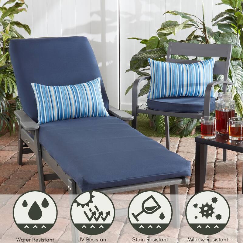 Greendale Home Fashions 18" Round Outdoor Chair Pad (Set of 2)