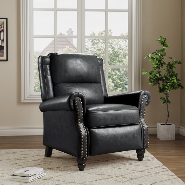 Manual Pushback Recliner Chairs with Nailhead Trim - On Sale - Bed