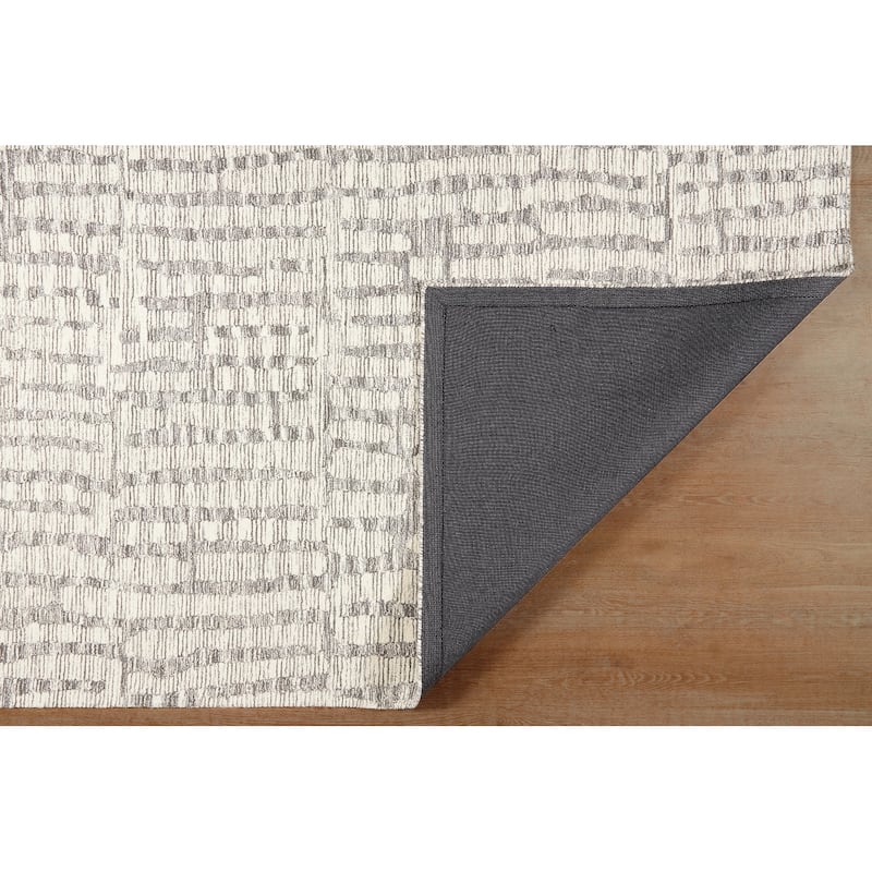 Terra by Obeetee Shadows Stripe Charcoal Rug