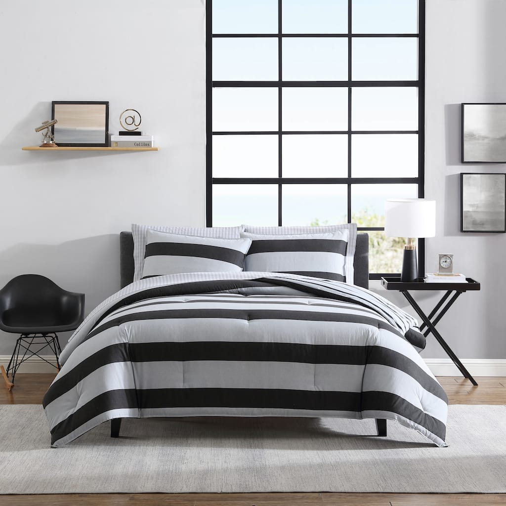 Nautica Lawndale Cotton Grey Comforter Set