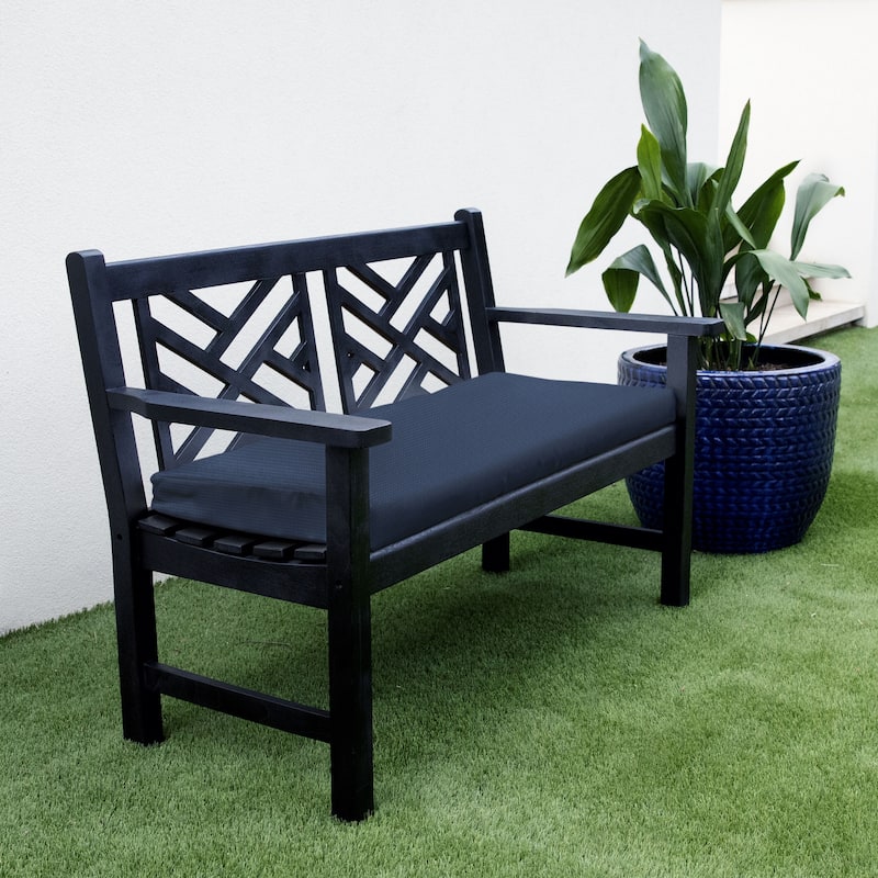 Sorra Home Outdura Solid Indoor/Outdoor Round-front Bench Cushion
