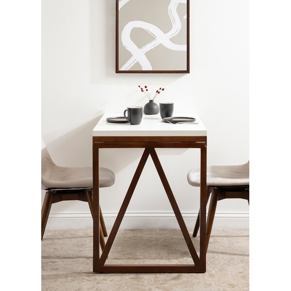 Kate and Laurel Kaya Wood Wall-Mounted Table - 24x33x31 - Bed Bath