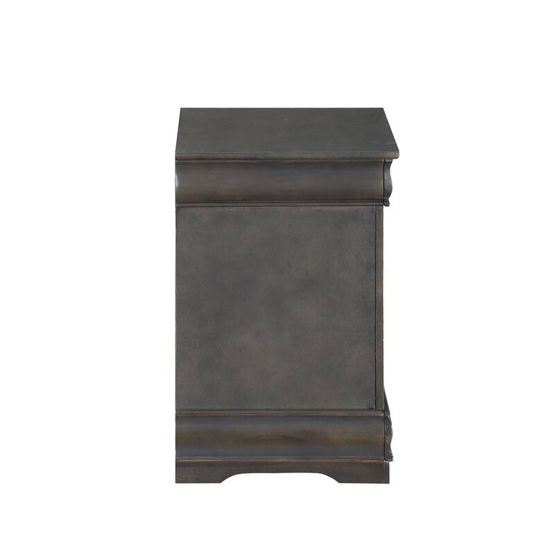 Transitional Style Wooden Nightstand