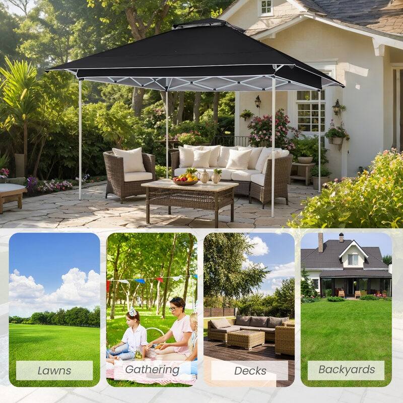 AVAWING 10x10 Pop Up Canopy Tent - Instant Shelter with UV Protection for Outdoor Events, Beach - Heavy Duty Steel Frame