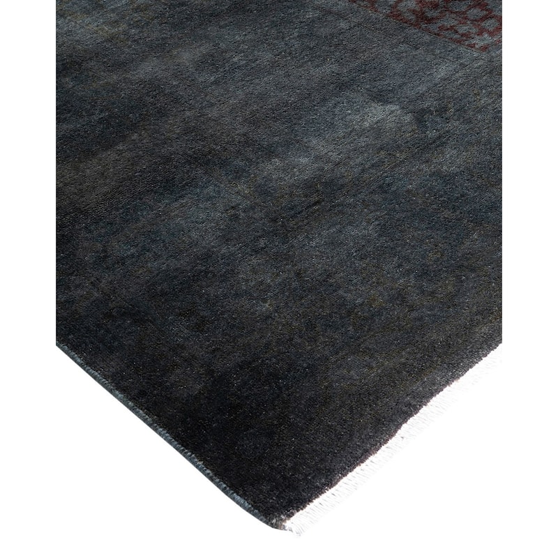 Contemporary Overdyed Wool Hand Knotted Area Rug - 6' 2" x 9' 2"