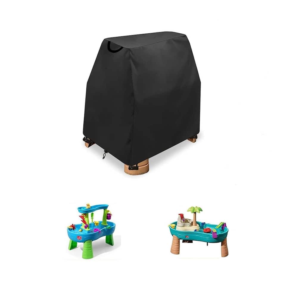 Waterproof Cover for Kids' Water Table – Fits Splash Pond & Rain Showers, Dustproof Outdoor Toy Protector (Black)