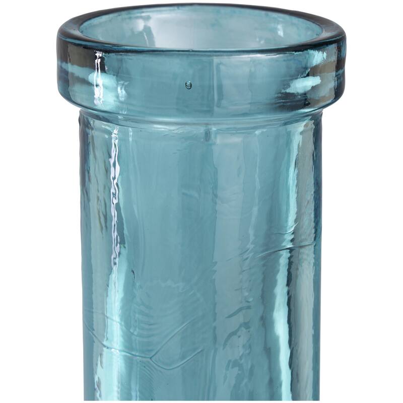 Recycled Glass Handmade Spanish Decorative Vase - Clear, Blue or Teal - Roche River Decor