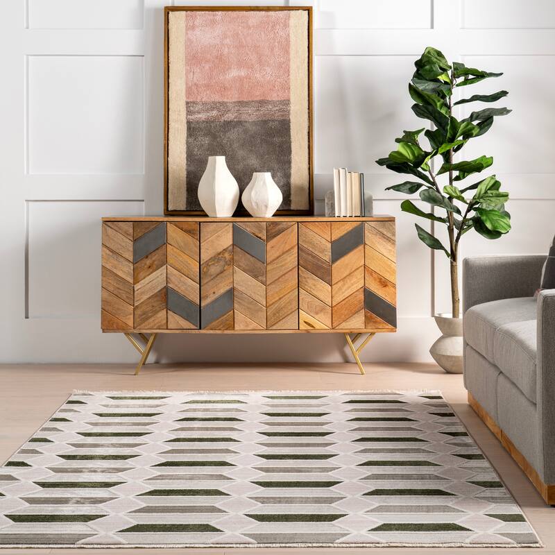Nuloom Fressia Modern High-Low Geometric Area Rug