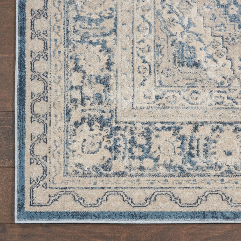 Malta Bordered Center Medallion Area Rug