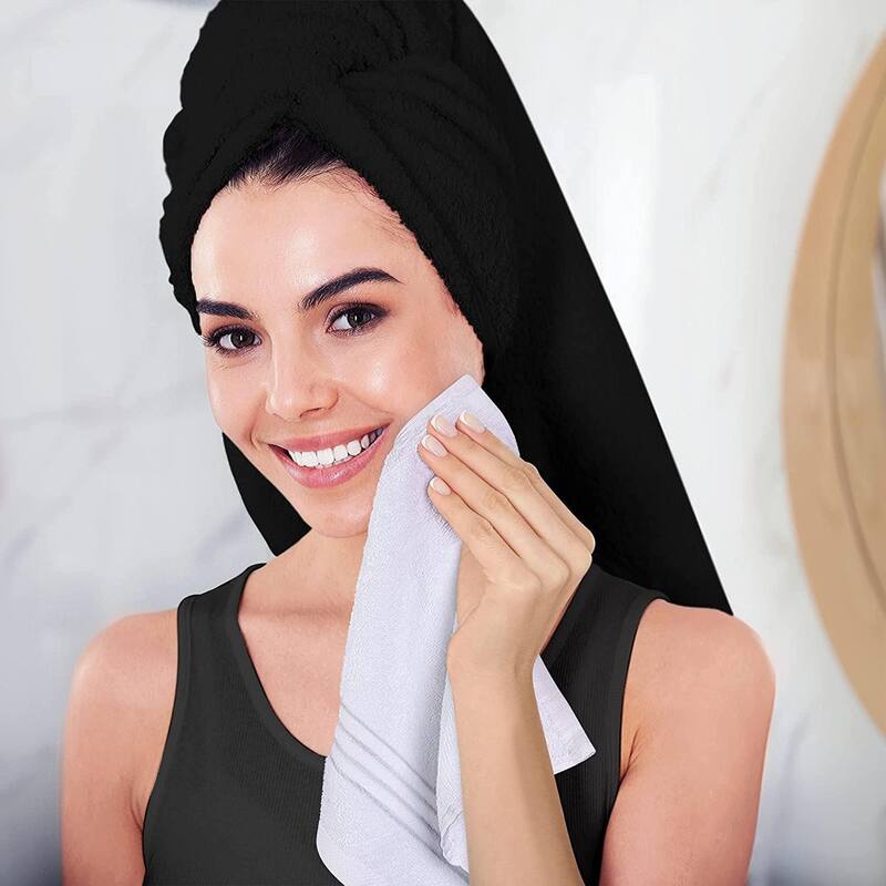 12 Pack Cotton Washcloths 12x12 - Soft, Absorbent, White Towels