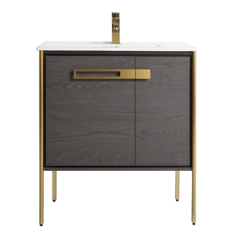 Fine Fixtures Oakville Bathroom Vanity with White Ceramic Sink