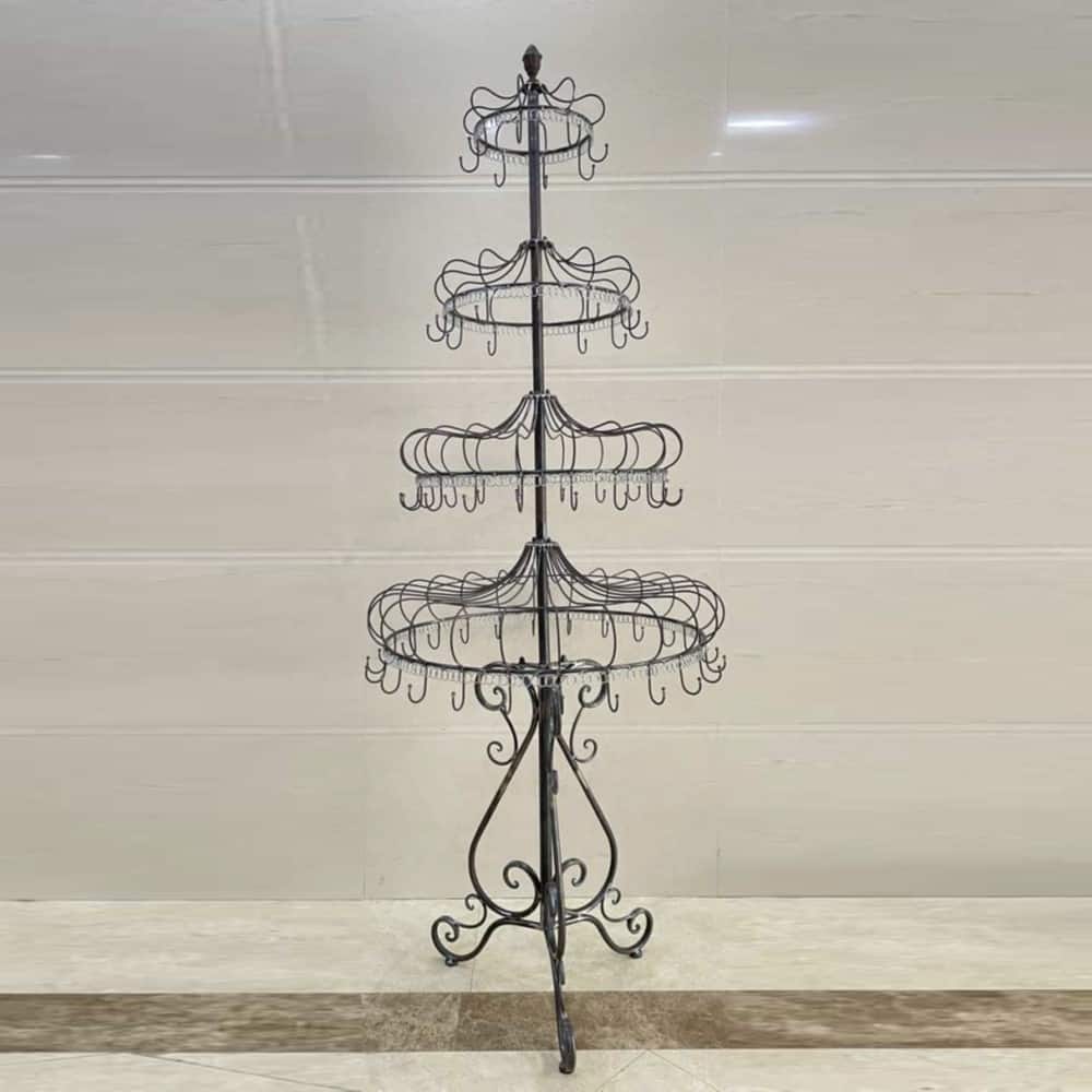 85" Tall Metal Display Stand In Antique Bronze - 31.89X31.89X85.04