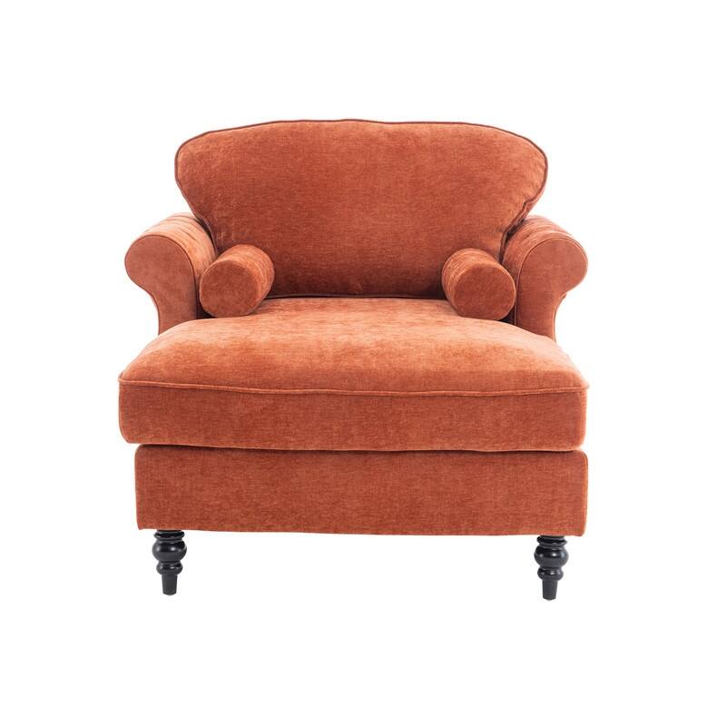 43.3" Chenille Upholstered Sofa Lounge Chair