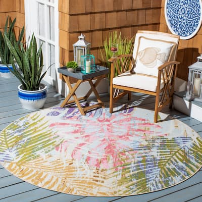 SAFAVIEH Summer Luitgard Tropical Indoor/ Outdoor Waterproof Rug