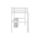 preview thumbnail 12 of 38, Twin Loft Wood Bed with Under-bed, Built-in Desk, a Storage Cabinet of 2 Drawers, Guardrails, Ladder