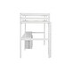 preview thumbnail 12 of 38, Twin Loft Wood Bed.Under-bed Built-in Desk and Storage Cabinet,Classic Wooden Bed Down Table