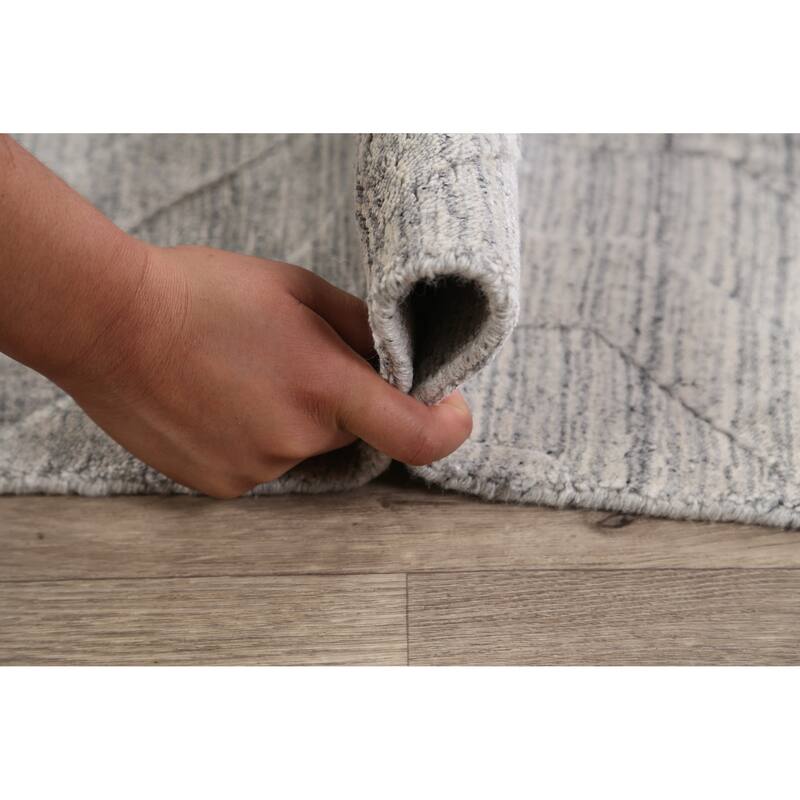 Contemporary Geometric Gabbeh Oriental Area Rug Wool Hand-knotted - 4'10" x 7'8"